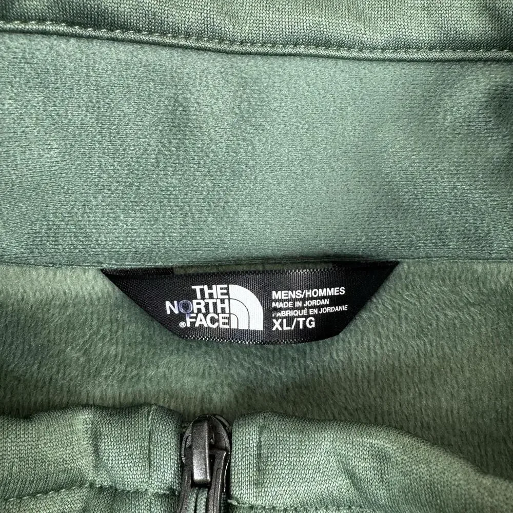 The North Face Vest Mens Size XL Green Windwall Softshell Full Zip Outdoor